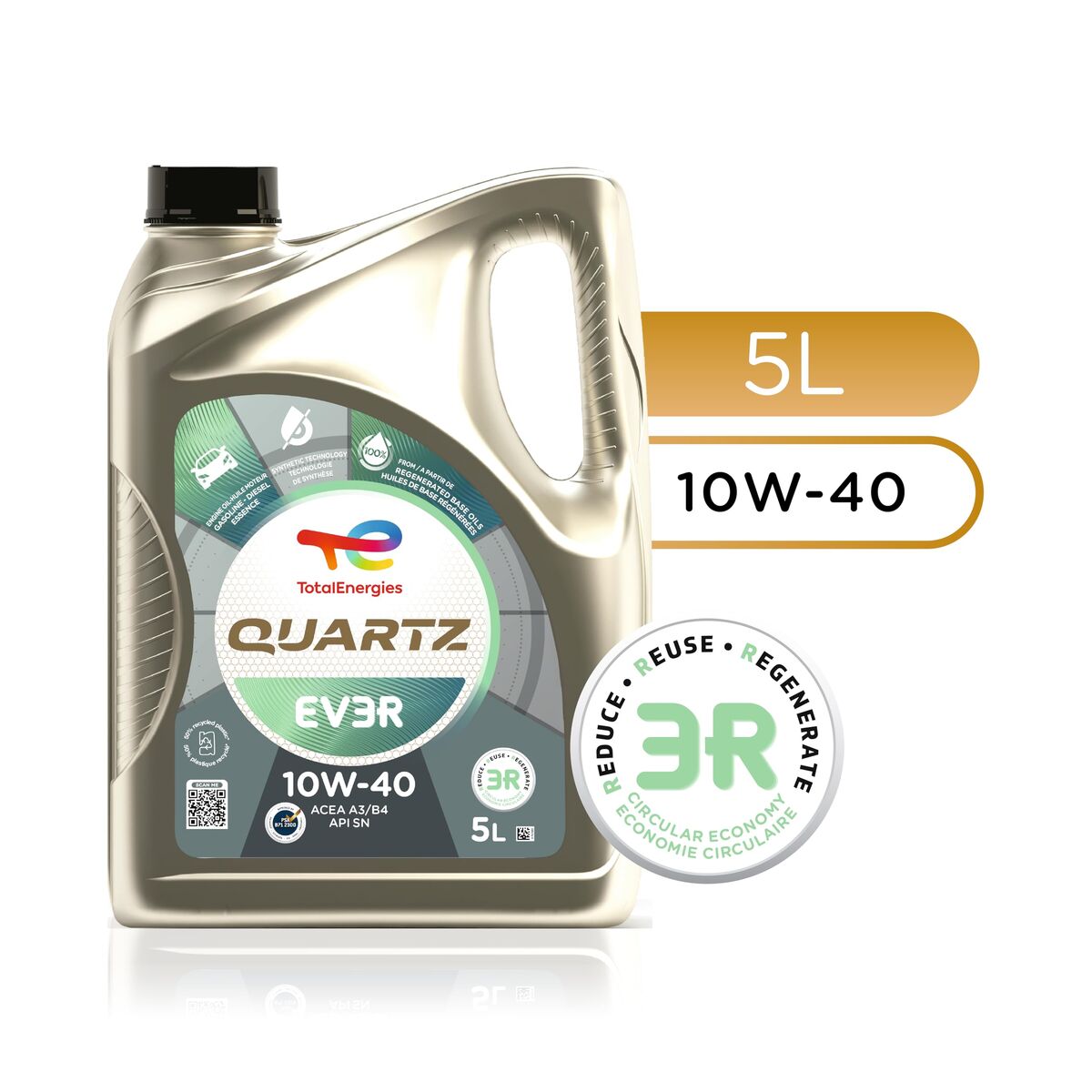 Λάδι Κινητήρα Αυτοκινήτου Totalenergies Quartz EV3R 10W40 5 L