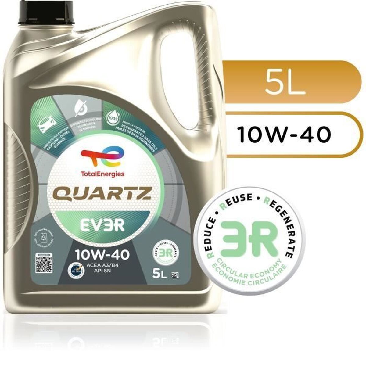 Λάδι Κινητήρα Αυτοκινήτου Totalenergies Quartz EV3R 10W40 5 L