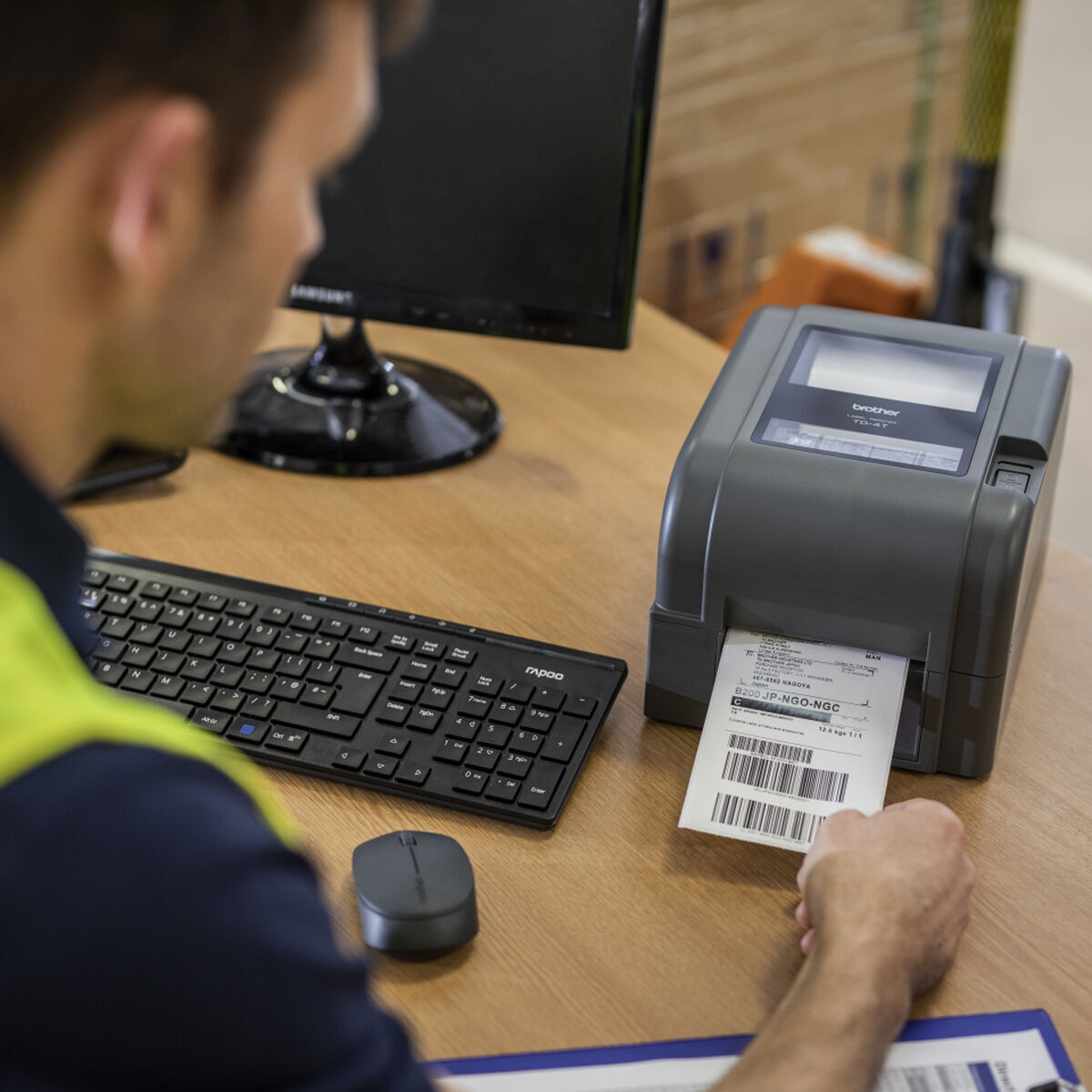 Εκτυπωτής για Ετικέτες Brother TD4420TNZ1 Μαύρο Γκρι