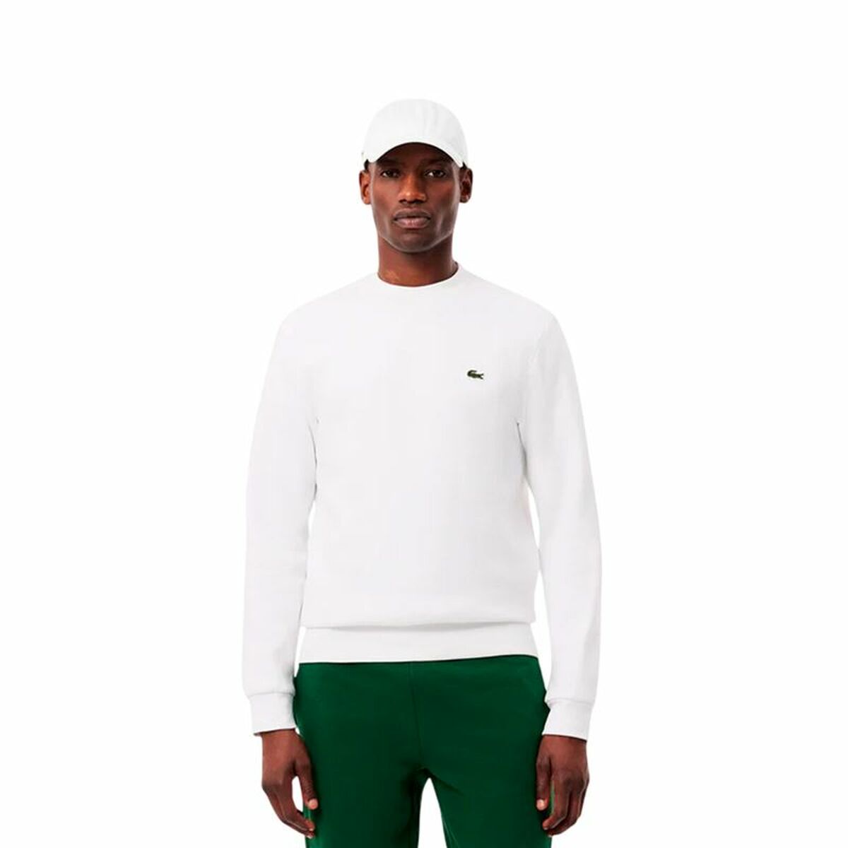 Ανδρικό Φούτερ χωρίς Κουκούλα Lacoste Core Performance Λευκό