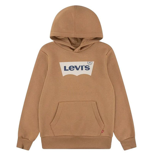 Παιδικό Φούτερ με Κουκούλα Levi's Batwing Screenprint Hoodie Καφέ