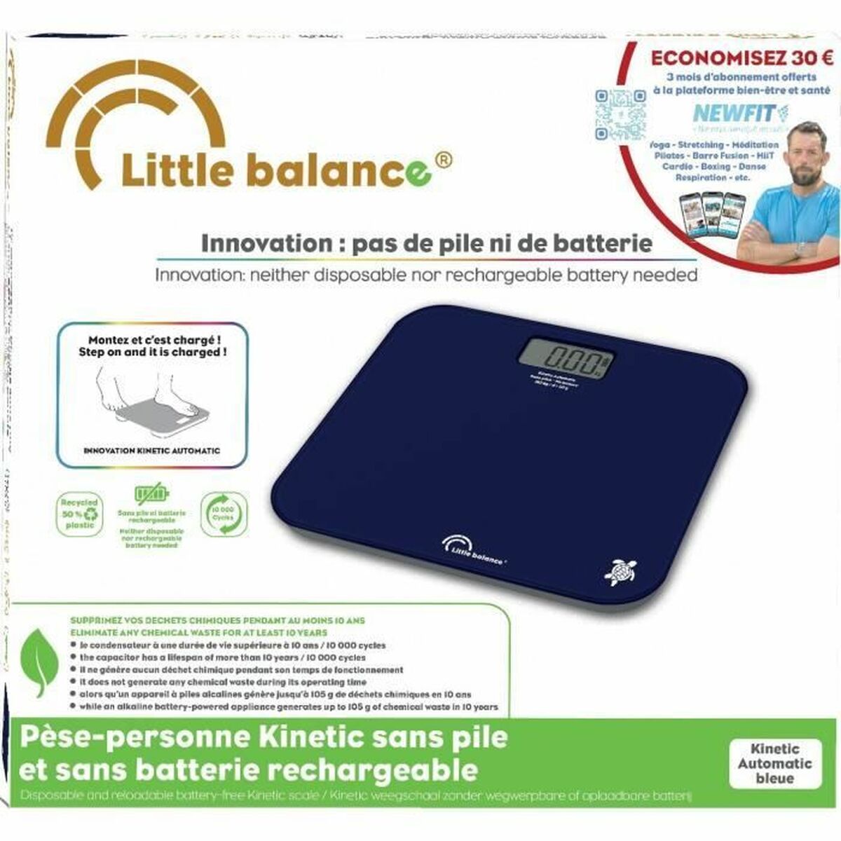 Ψηφιακή Ζυγαριά Μπάνιου Little Balance Kinetic Auto Μπλε
