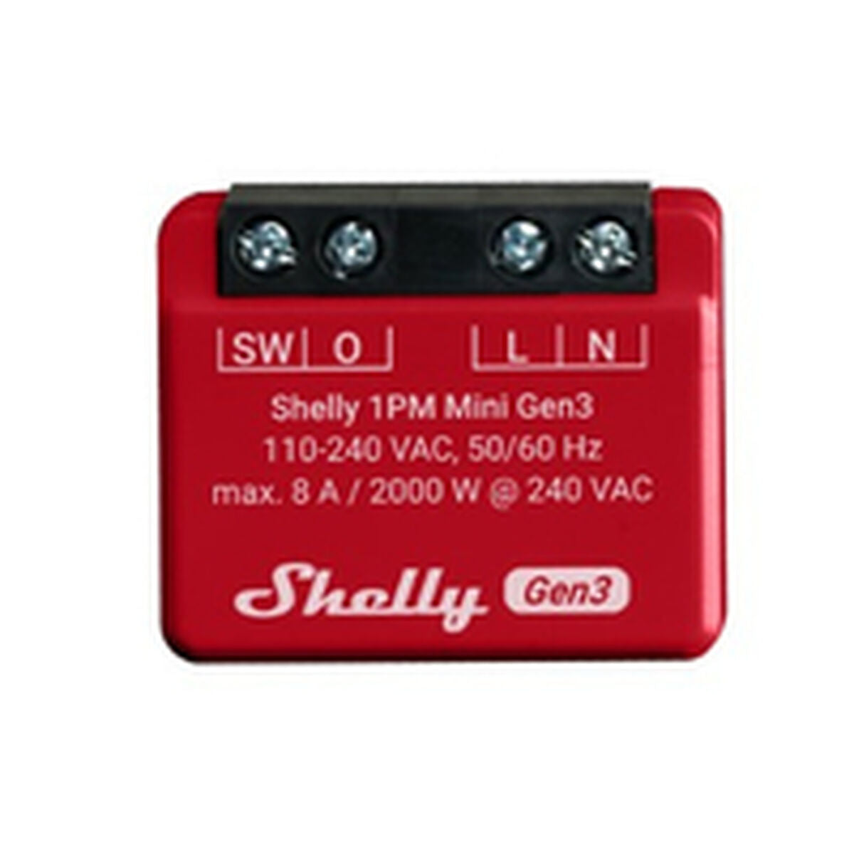 Μονάδα διακόπτη Wi-Fi Shelly Mini 1PM Gen3 Bluetooth Wi-Fi Bluetooth 4.2
