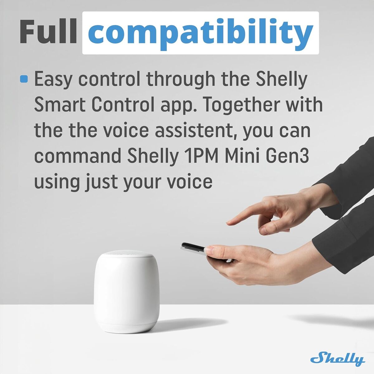 Μονάδα διακόπτη Wi-Fi Shelly Mini 1PM Gen3 Bluetooth Wi-Fi Bluetooth 4.2