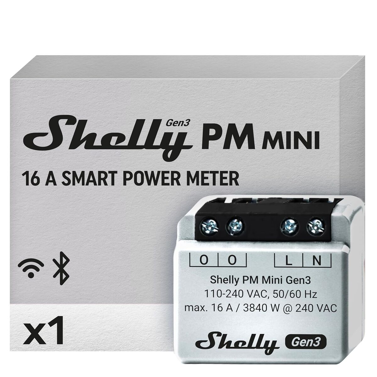 Έξυπνο Βύσμα Shelly MINI 1PM GEN3 Bluetooth Wi-Fi Bluetooth 4.2