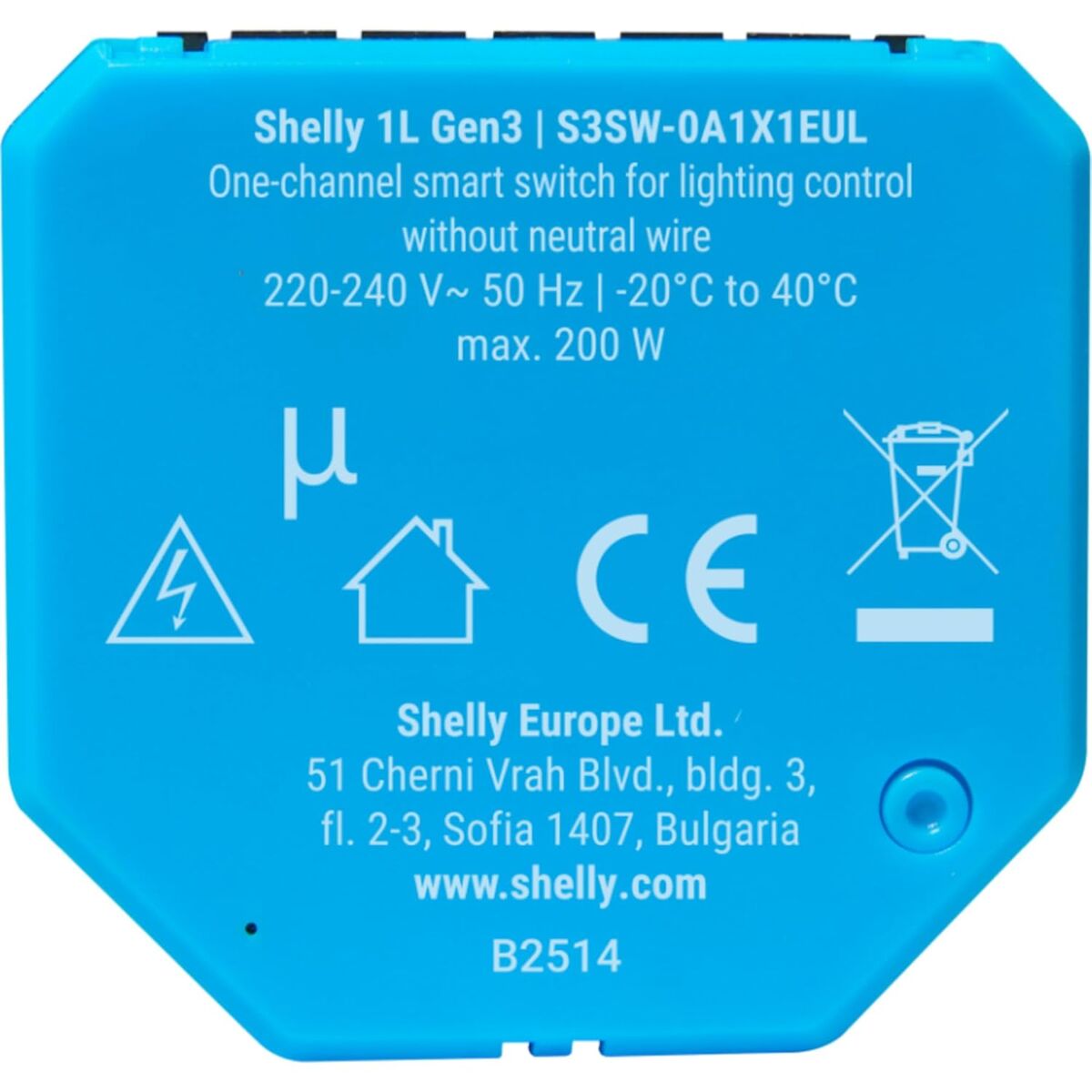 Έξυπνο Βύσμα Shelly S3SW-0A2X4EUL Bluetooth Wi-Fi 230 V 16 A