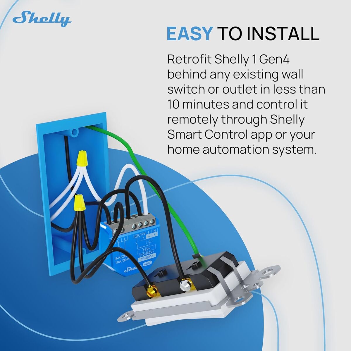 Έξυπνο Βύσμα Shelly S4SW-001X16EU Bluetooth Wi-Fi Bluetooth 5.0 240 V