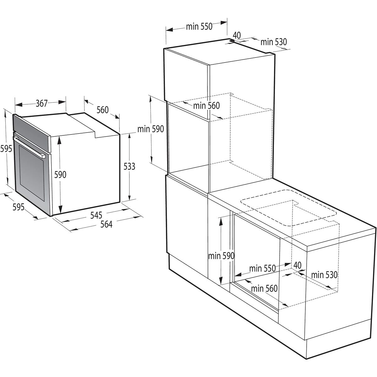 Φούρνος Hisense BI62216AX MF 77 L 3500 W (Ανακαινισμenα B)