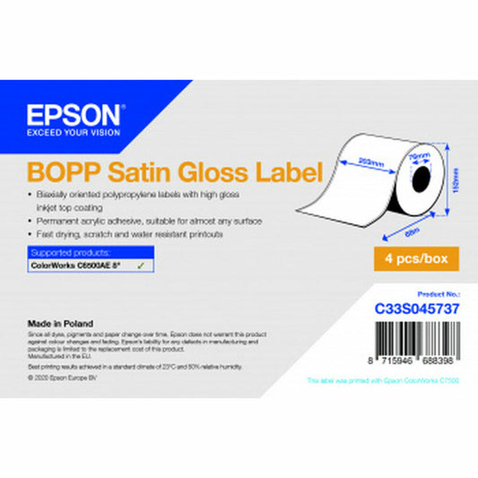Ετικέτες για Εκτυπωτή Epson C33S045737 Φωτεινό (1 μονάδα)