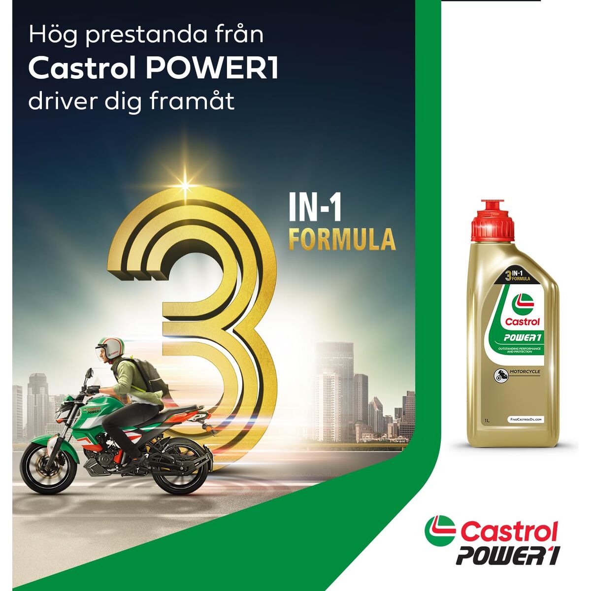 Λάδι Κινητήρα για Μοτοσικλέτα Castrol Power1 4T 15W50
