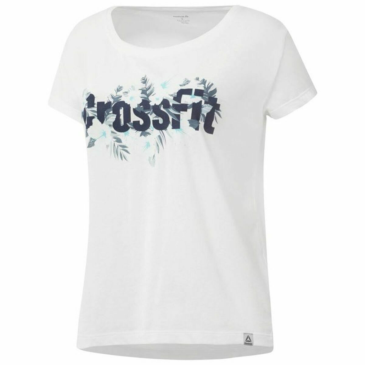 Γυναικεία Μπλούζα με Κοντό Μανίκι Reebok Floral Easy Crossfit Λευκό