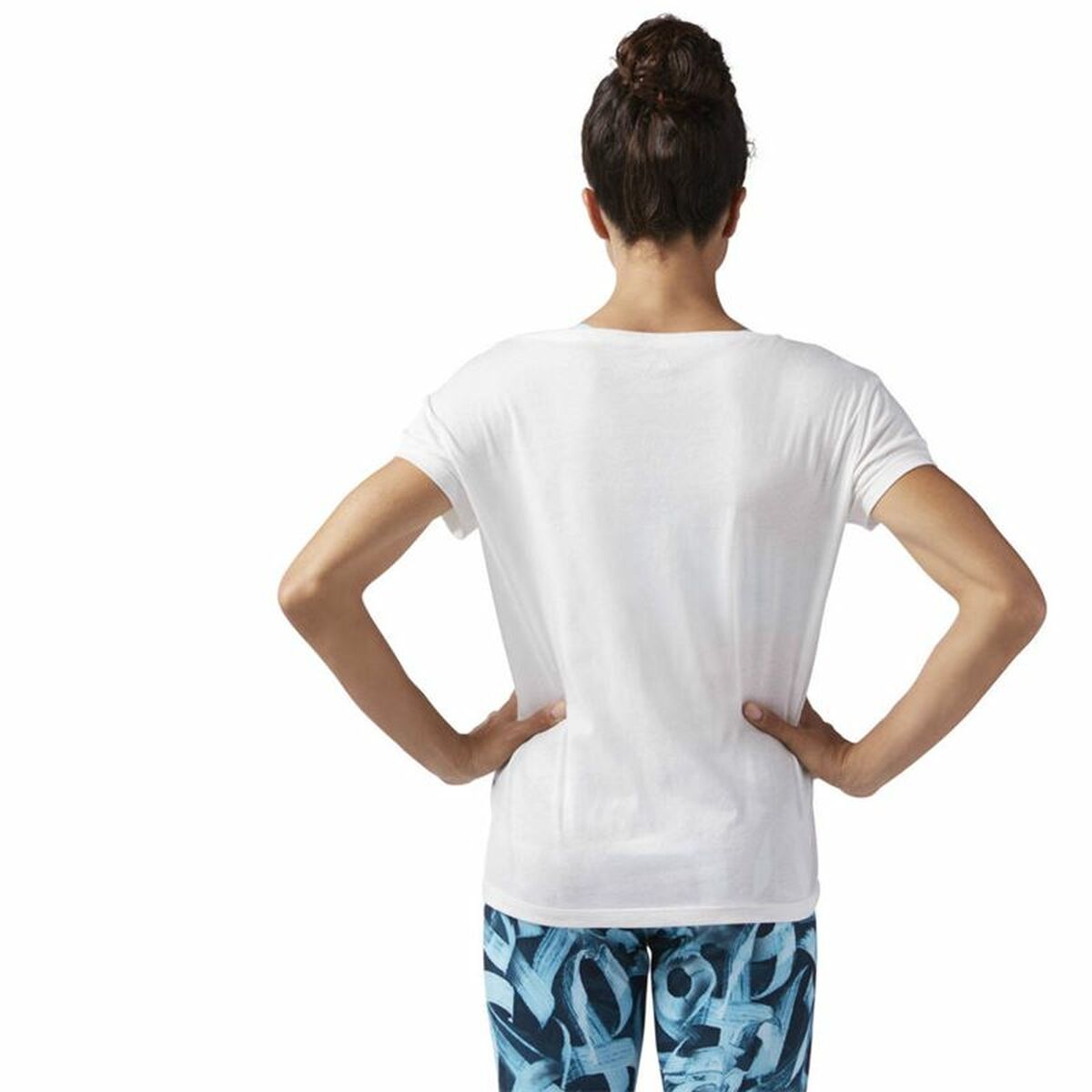 Γυναικεία Μπλούζα με Κοντό Μανίκι Reebok Floral Easy Crossfit Λευκό