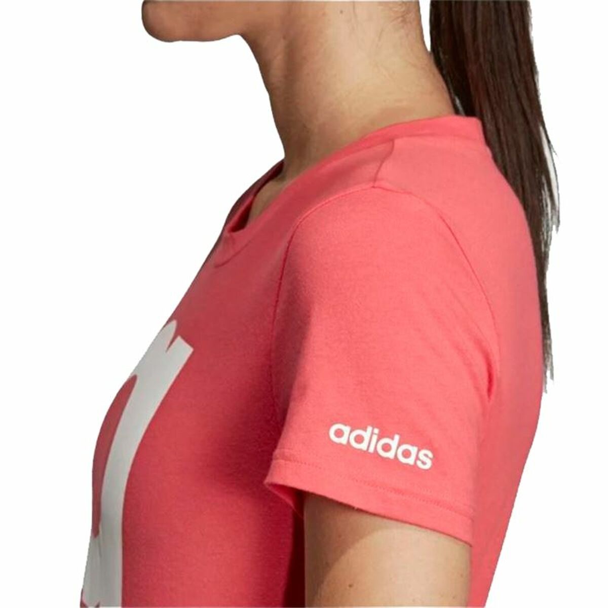 Γυναικεία Μπλούζα με Κοντό Μανίκι Adidas Essentials Ανοιχτό Ροζ