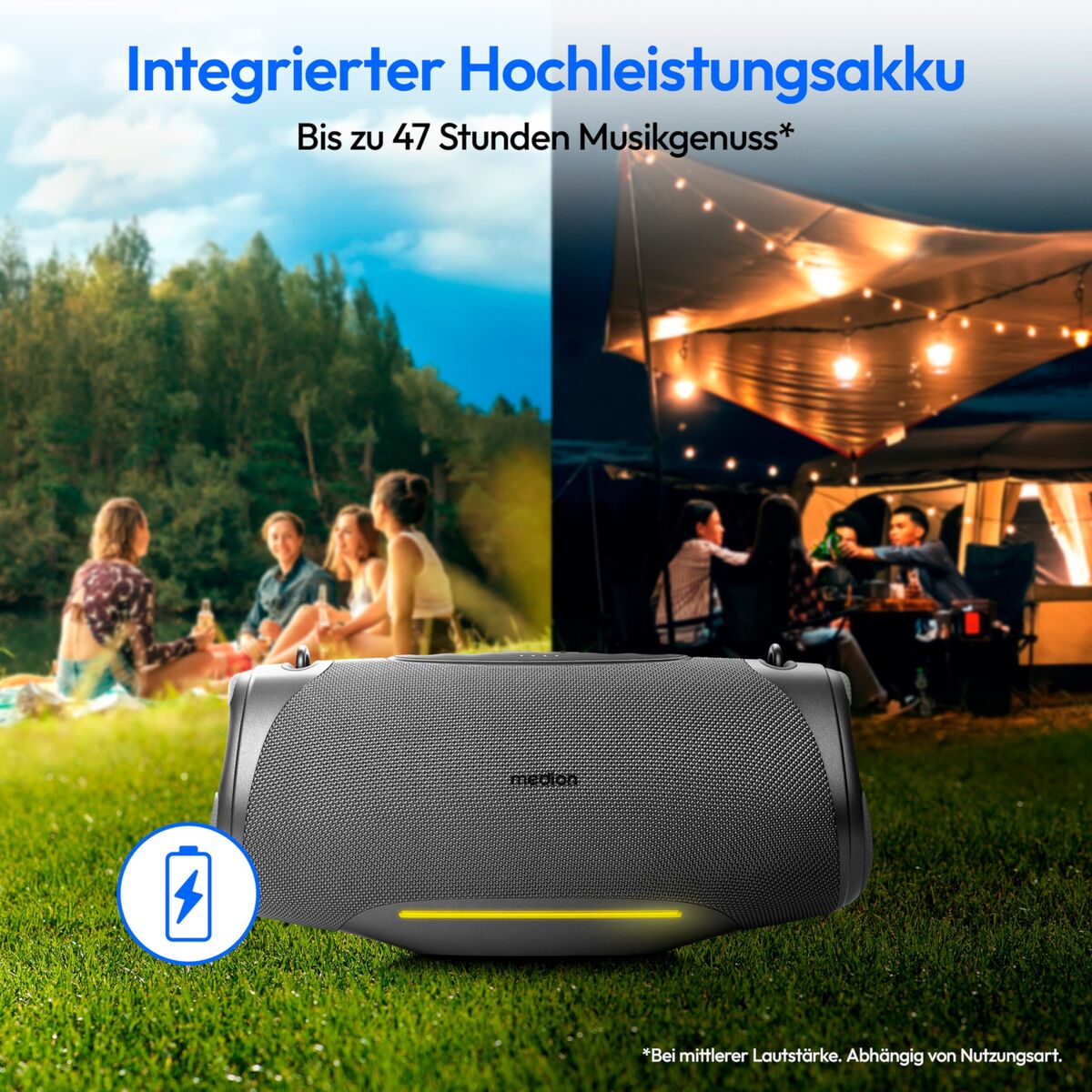 Φορητό Ηχείο BLuetooth Medion 50077074 Ανθρακί (Ανακαινισμenα A)