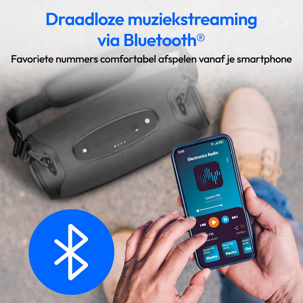 Φορητό Ηχείο BLuetooth Medion 50077074 Ανθρακί (Ανακαινισμenα A)