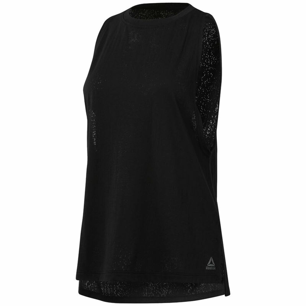 Αμάνικο Γυναικείο Mπλουζάκι Reebok Burnout Μαύρο