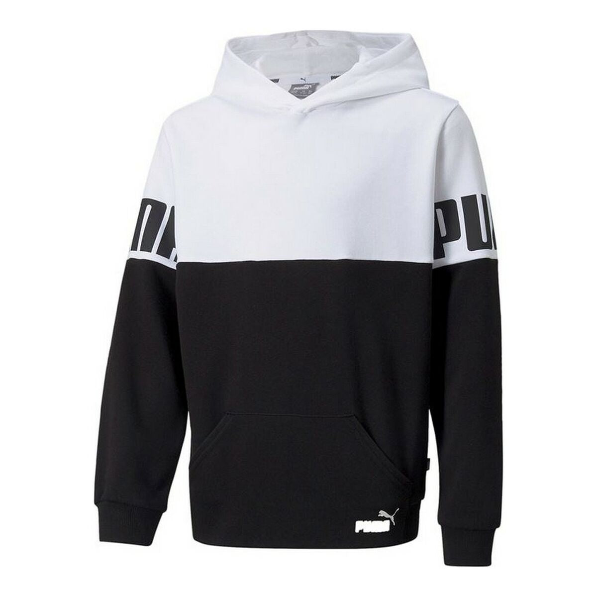 Παιδικό Φούτερ με Κουκούλα Puma Colorblock Λευκό
