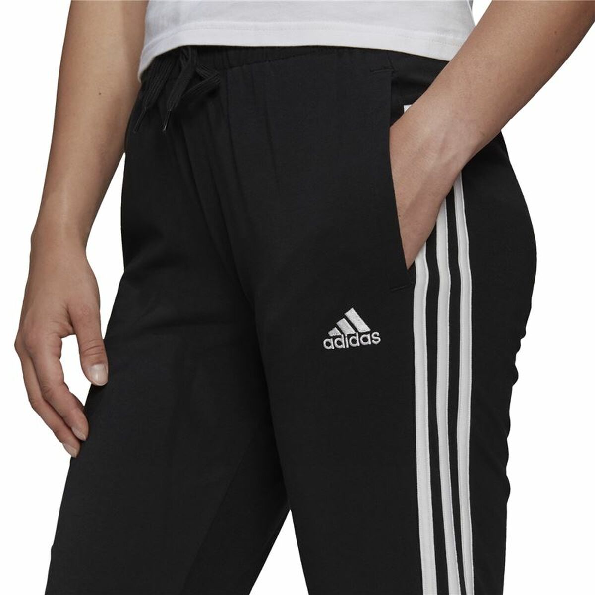 Μακρύ Αθλητικό Παντελόνι Adidas 3S Sj C Pt Μαύρο Γυναίκα