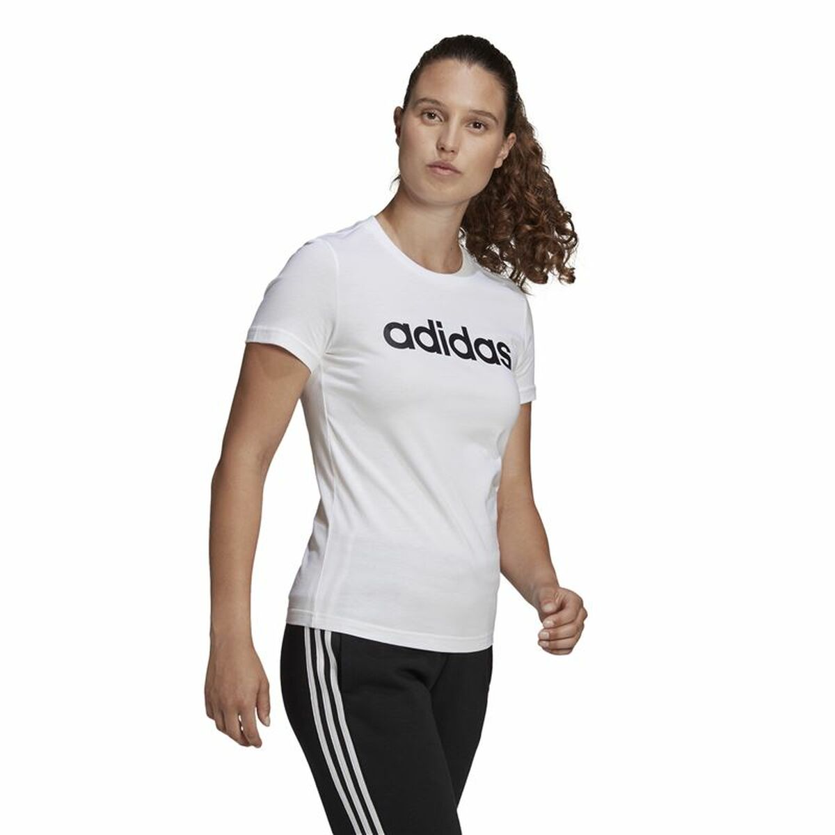Γυναικεία Μπλούζα με Κοντό Μανίκι Adidas Λευκό