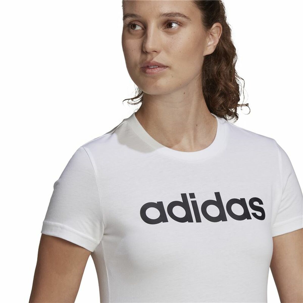 Γυναικεία Μπλούζα με Κοντό Μανίκι Adidas Λευκό