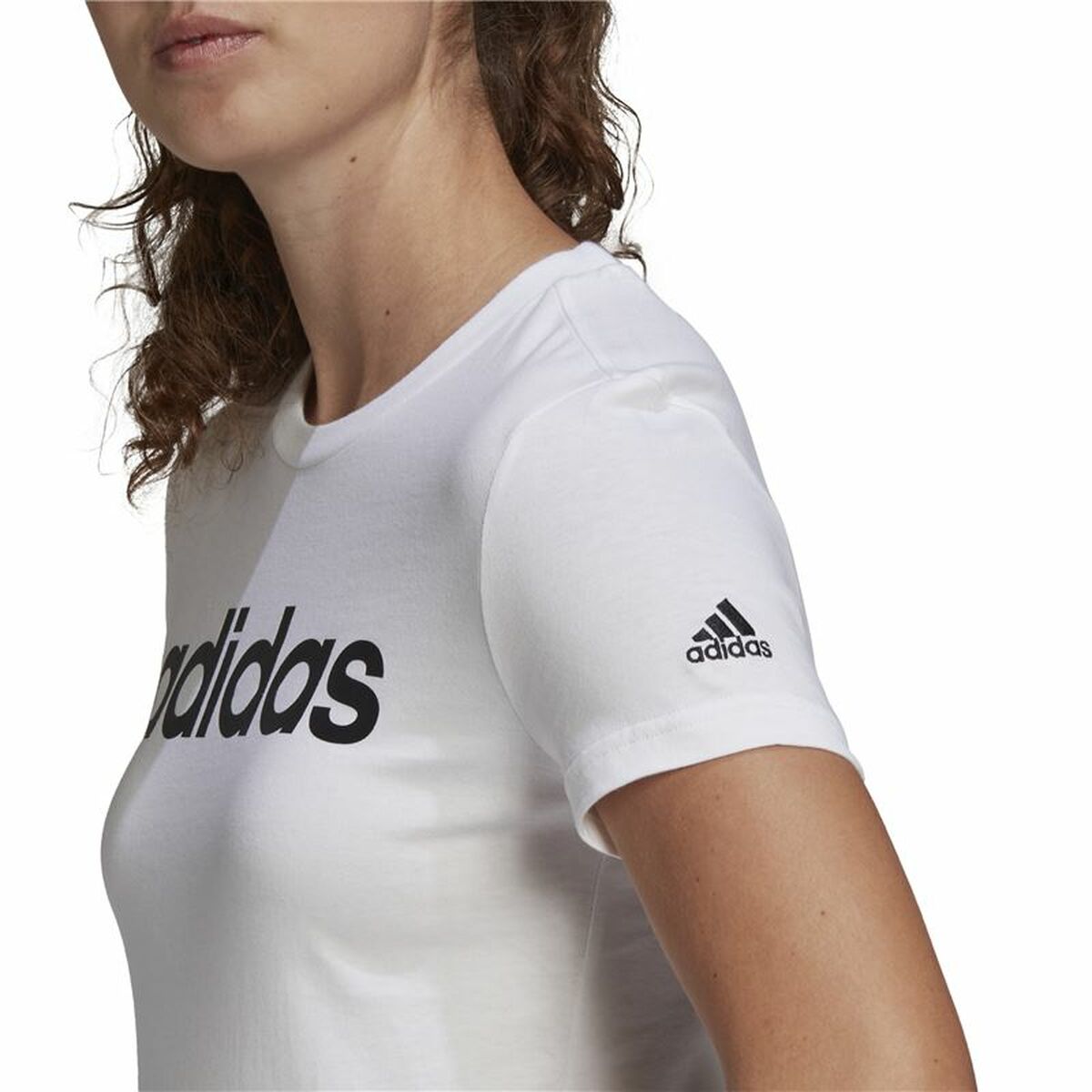 Γυναικεία Μπλούζα με Κοντό Μανίκι Adidas Λευκό