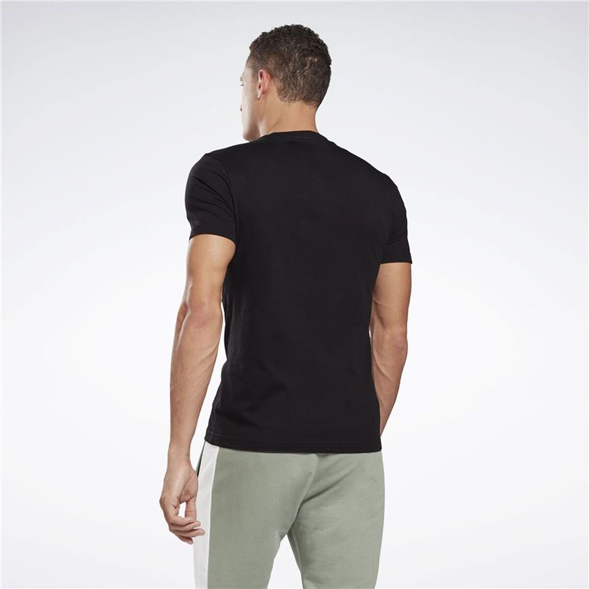 Ανδρική Μπλούζα με Κοντό Μανίκι Reebok Graphic Series Linear Logo Μαύρο