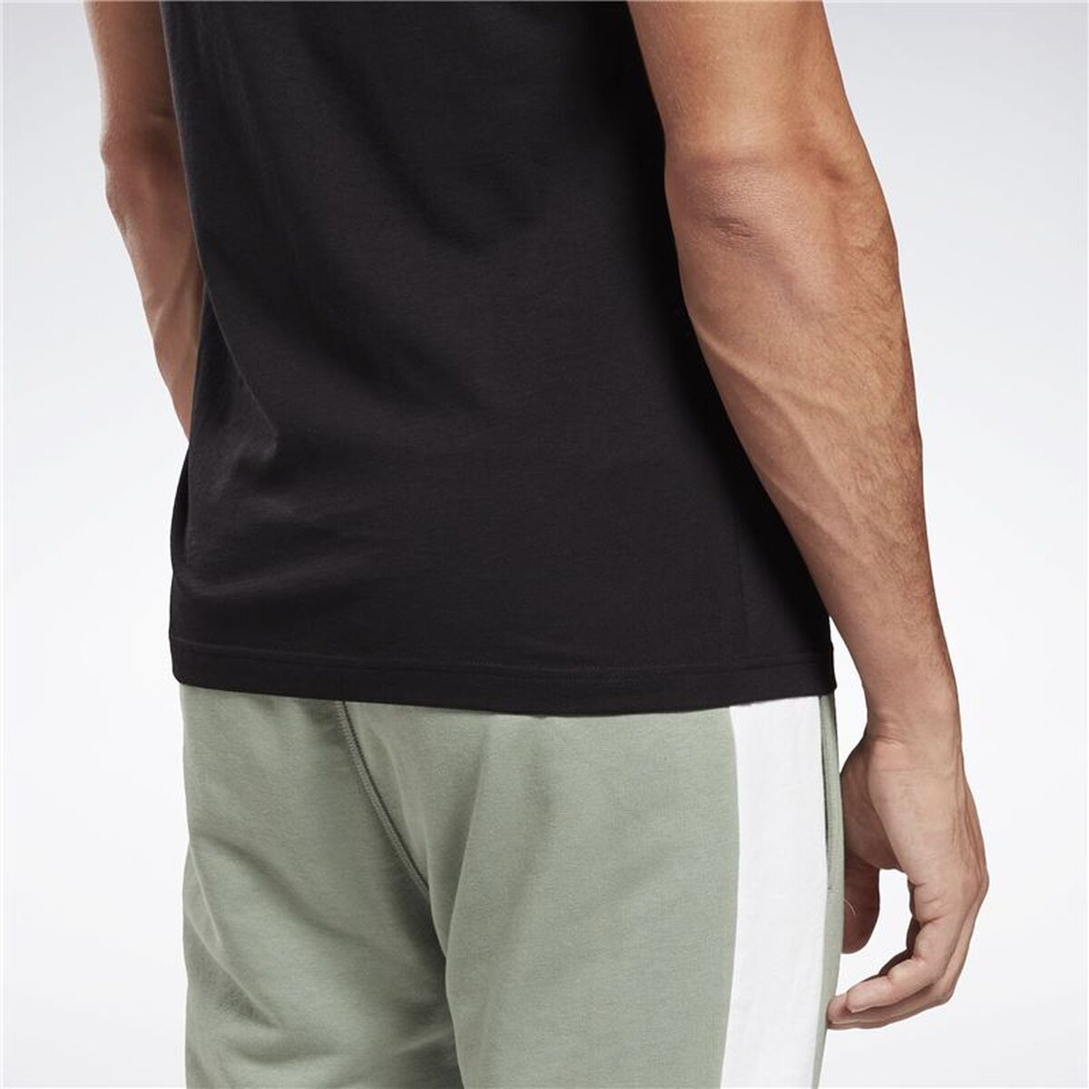 Ανδρική Μπλούζα με Κοντό Μανίκι Reebok Graphic Series Linear Logo Μαύρο