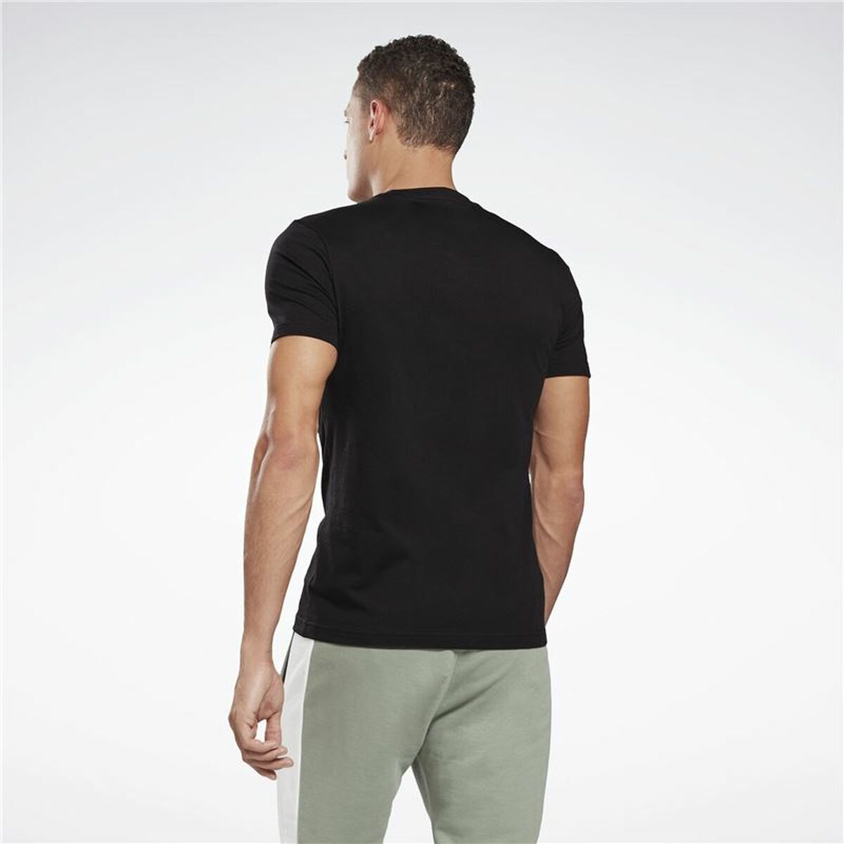 Ανδρική Μπλούζα με Κοντό Μανίκι Reebok Graphic Series Linear Logo Μαύρο