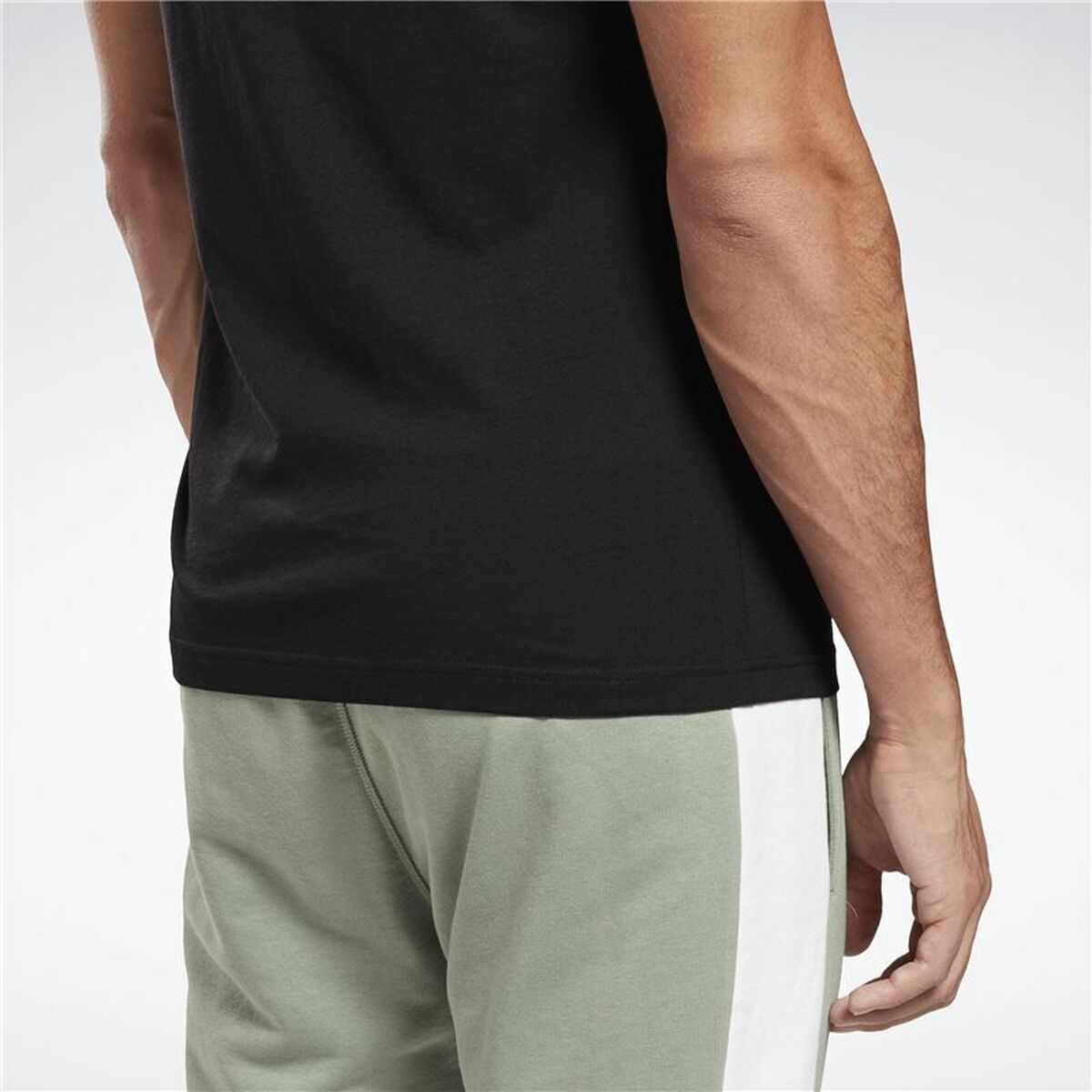 Ανδρική Μπλούζα με Κοντό Μανίκι Reebok Graphic Series Linear Logo Μαύρο