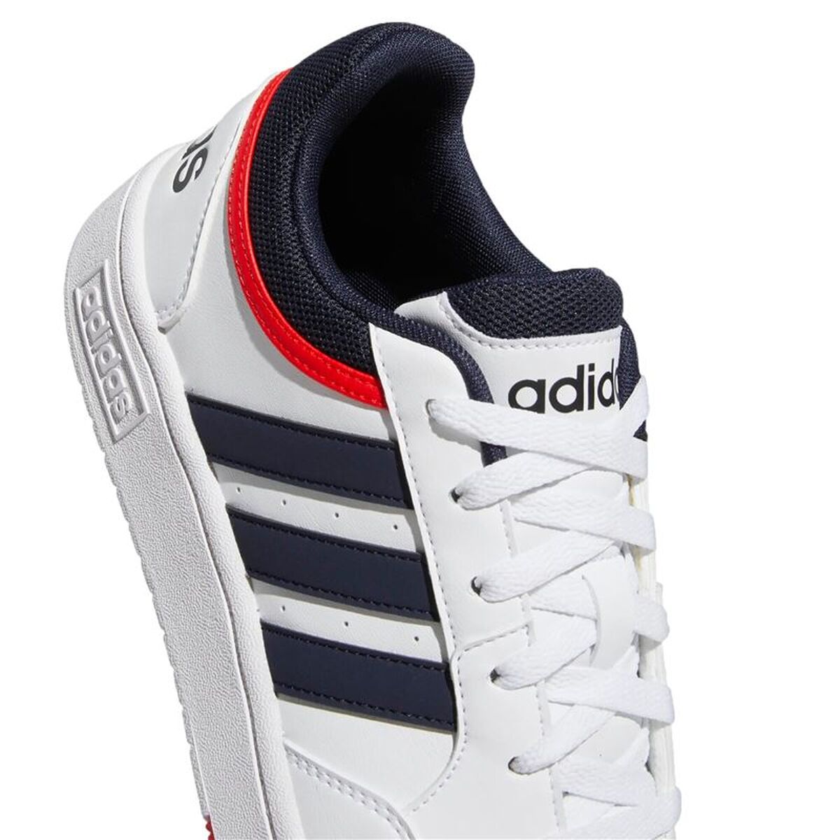 Ανδρικά Αθλητικά Παπούτσια Adidas Hoops 3.0 Λευκό