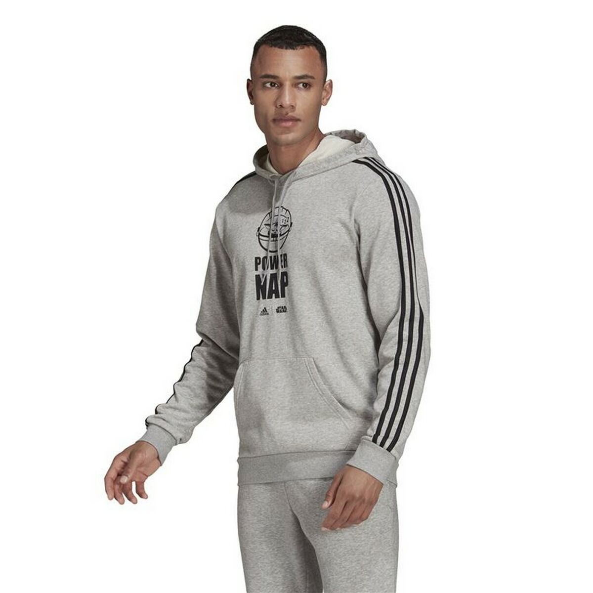 Ανδρικό Φούτερ με Κουκούλα Adidas X Star Wars: The Mandalorian Ανοιχτό Γκρι