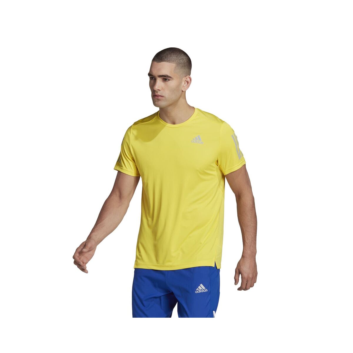 Ανδρική Μπλούζα με Κοντό Μανίκι Adidas Κίτρινο