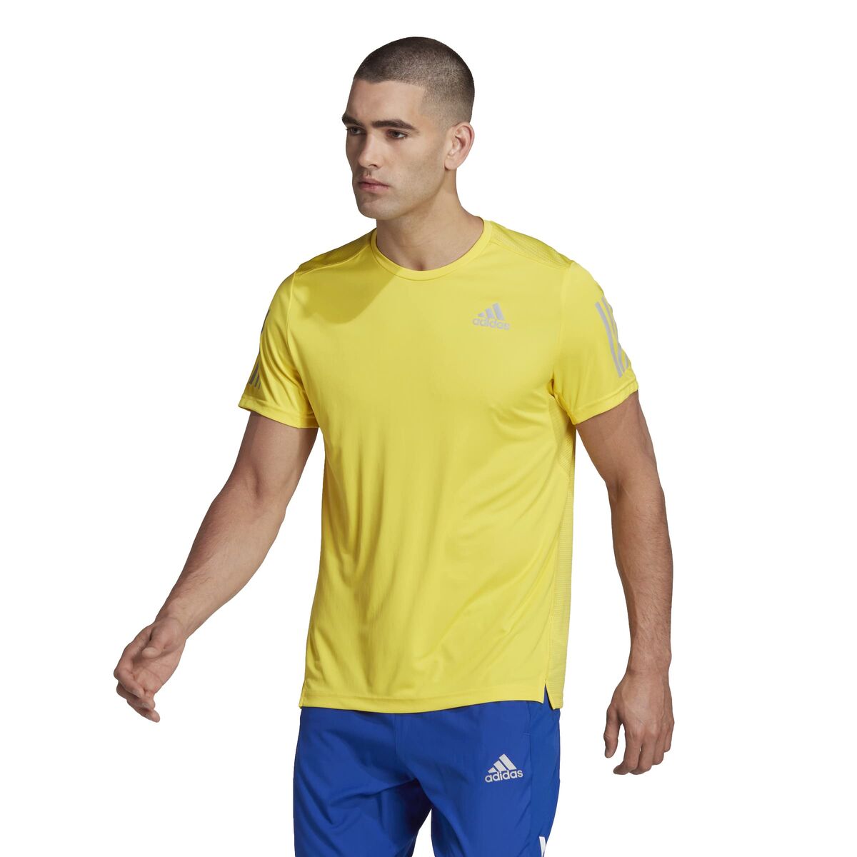 Ανδρική Μπλούζα με Κοντό Μανίκι Adidas Κίτρινο