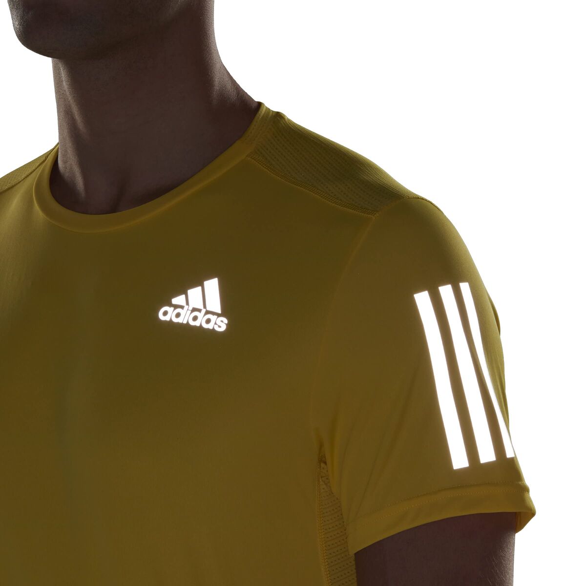 Ανδρική Μπλούζα με Κοντό Μανίκι Adidas Κίτρινο