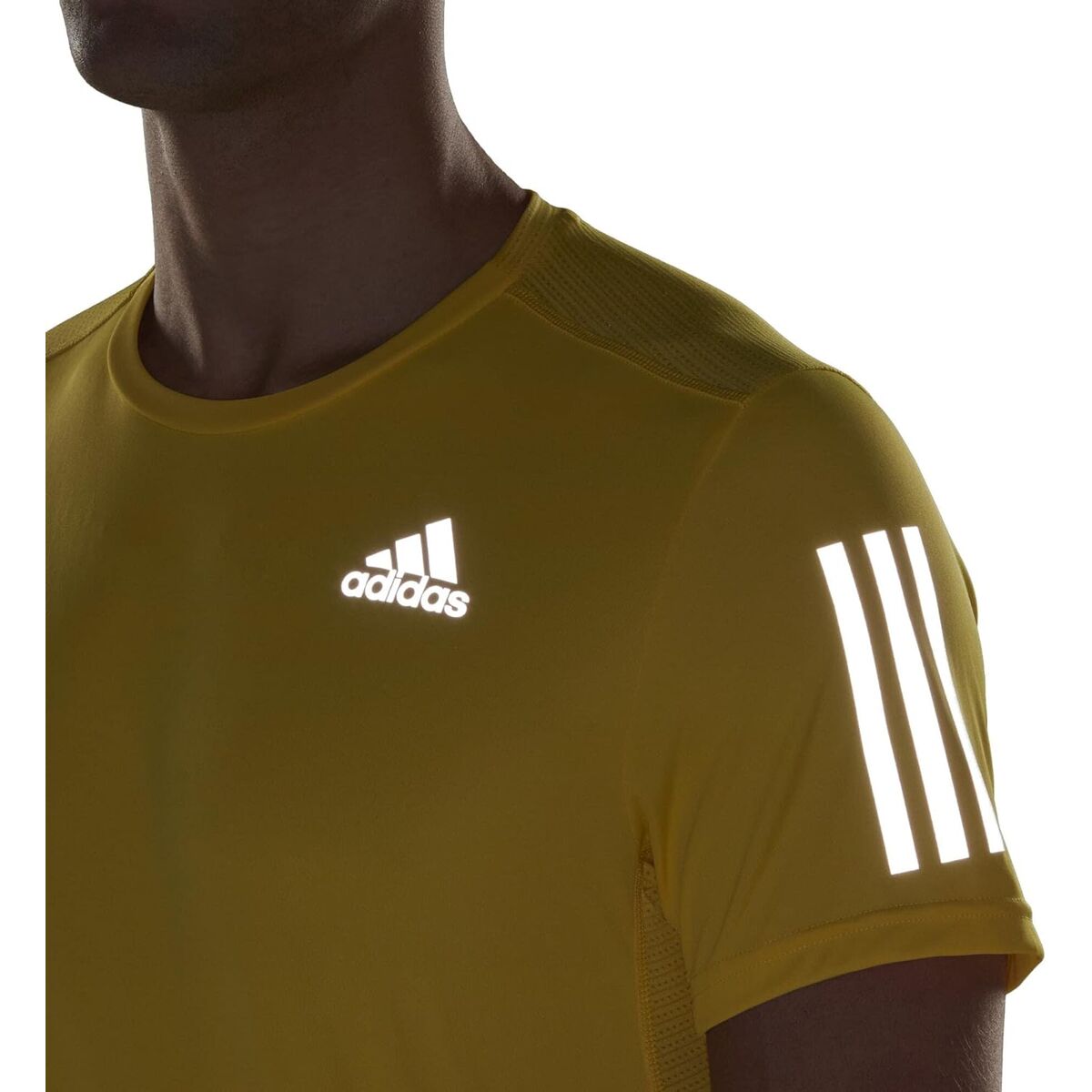 Ανδρική Μπλούζα με Κοντό Μανίκι Adidas Κίτρινο