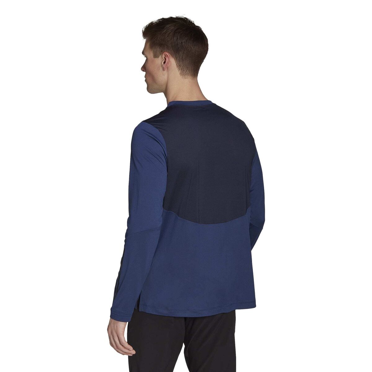 Ανδρική Μπλούζα με Κοντό Μανίκι Adidas 1/4-Zip Σκούρο μπλε