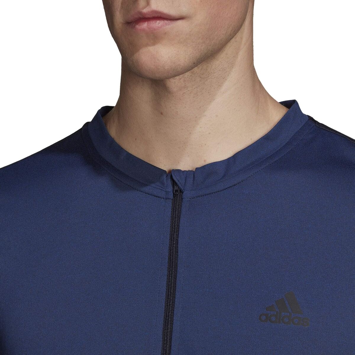 Ανδρική Μπλούζα με Κοντό Μανίκι Adidas 1/4-Zip Σκούρο μπλε