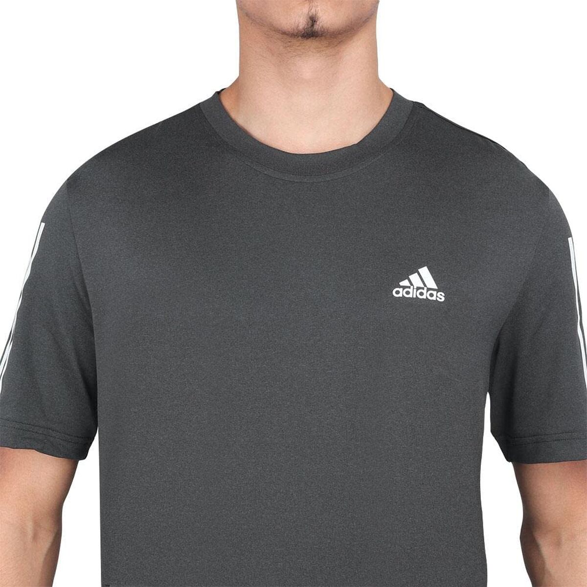 Ανδρική Μπλούζα με Κοντό Μανίκι Adidas Γκρι
