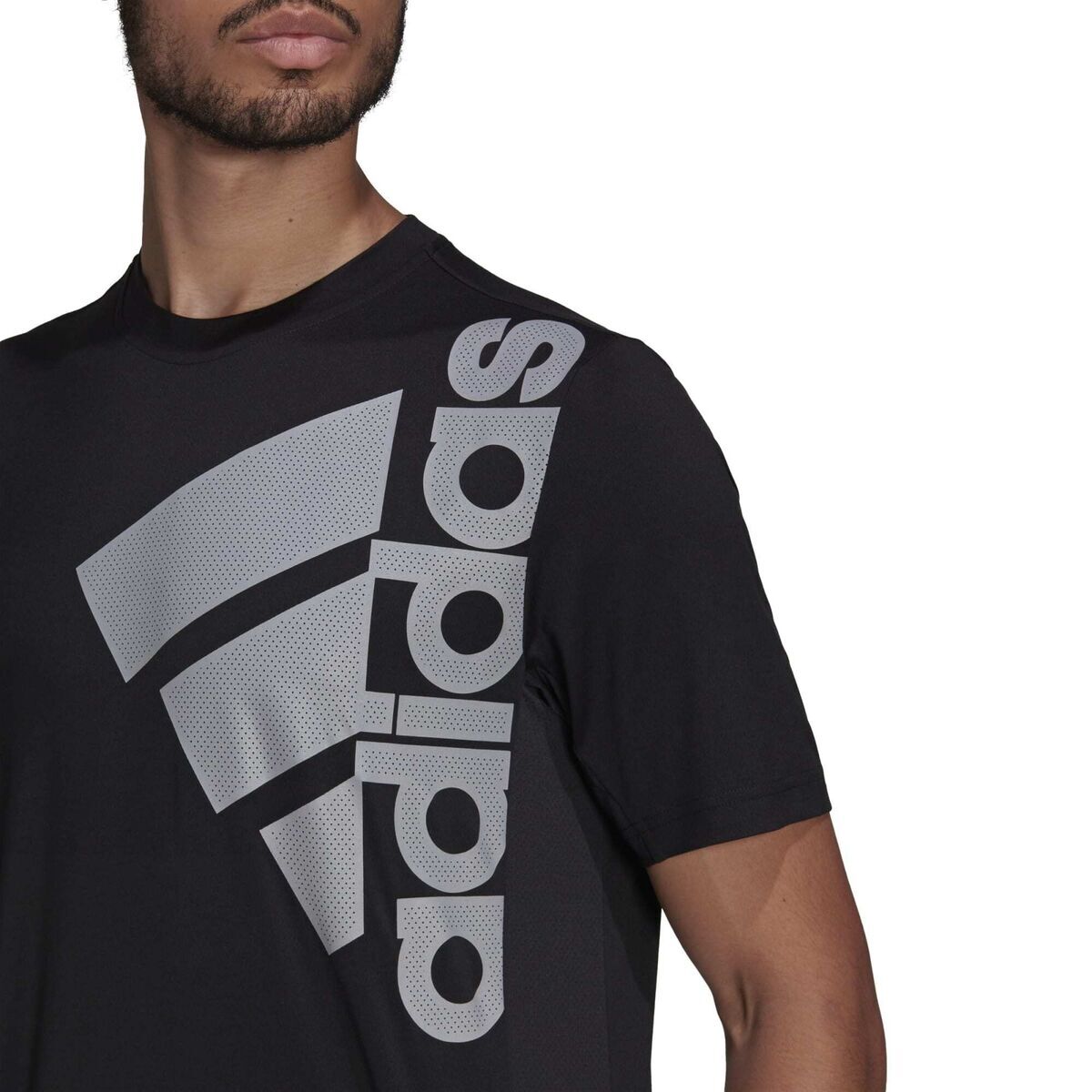 Ανδρική Μπλούζα με Κοντό Μανίκι Adidas Big Badge Μαύρο