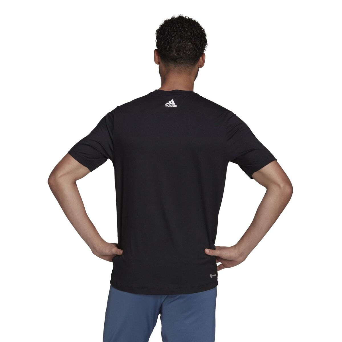 Ανδρική Μπλούζα με Κοντό Μανίκι Adidas Big Badge Μαύρο