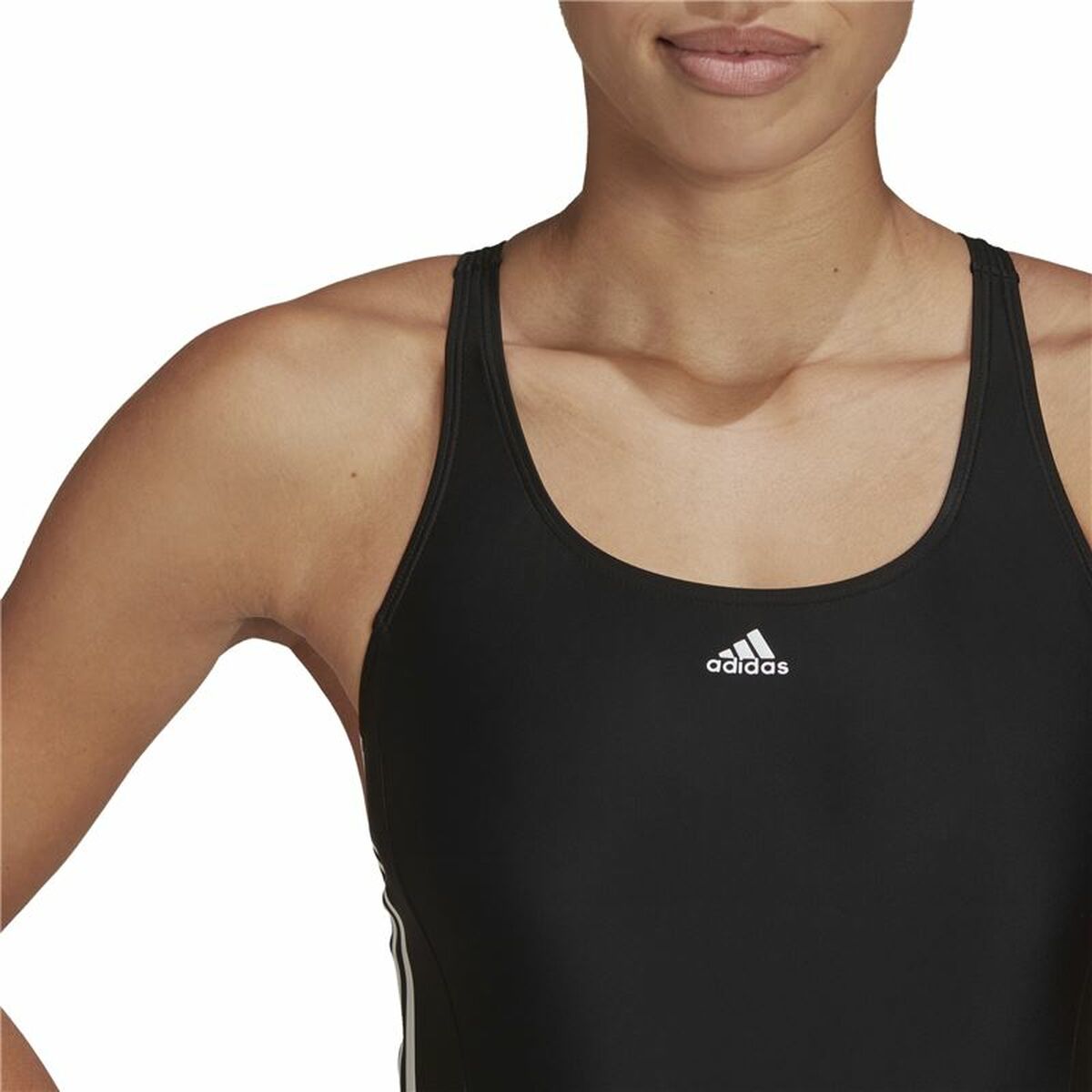 Γυναικεία Μαγιό Adidas 3S Mid Suit Μαύρο