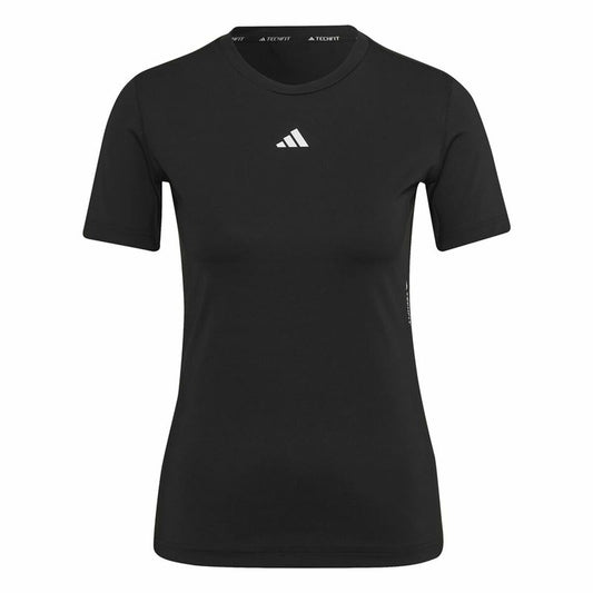 Γυναικεία Μπλούζα με Κοντό Μανίκι Adidas Techfit Μαύρο