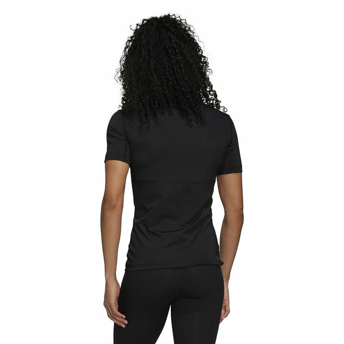 Γυναικεία Μπλούζα με Κοντό Μανίκι Adidas Techfit Μαύρο