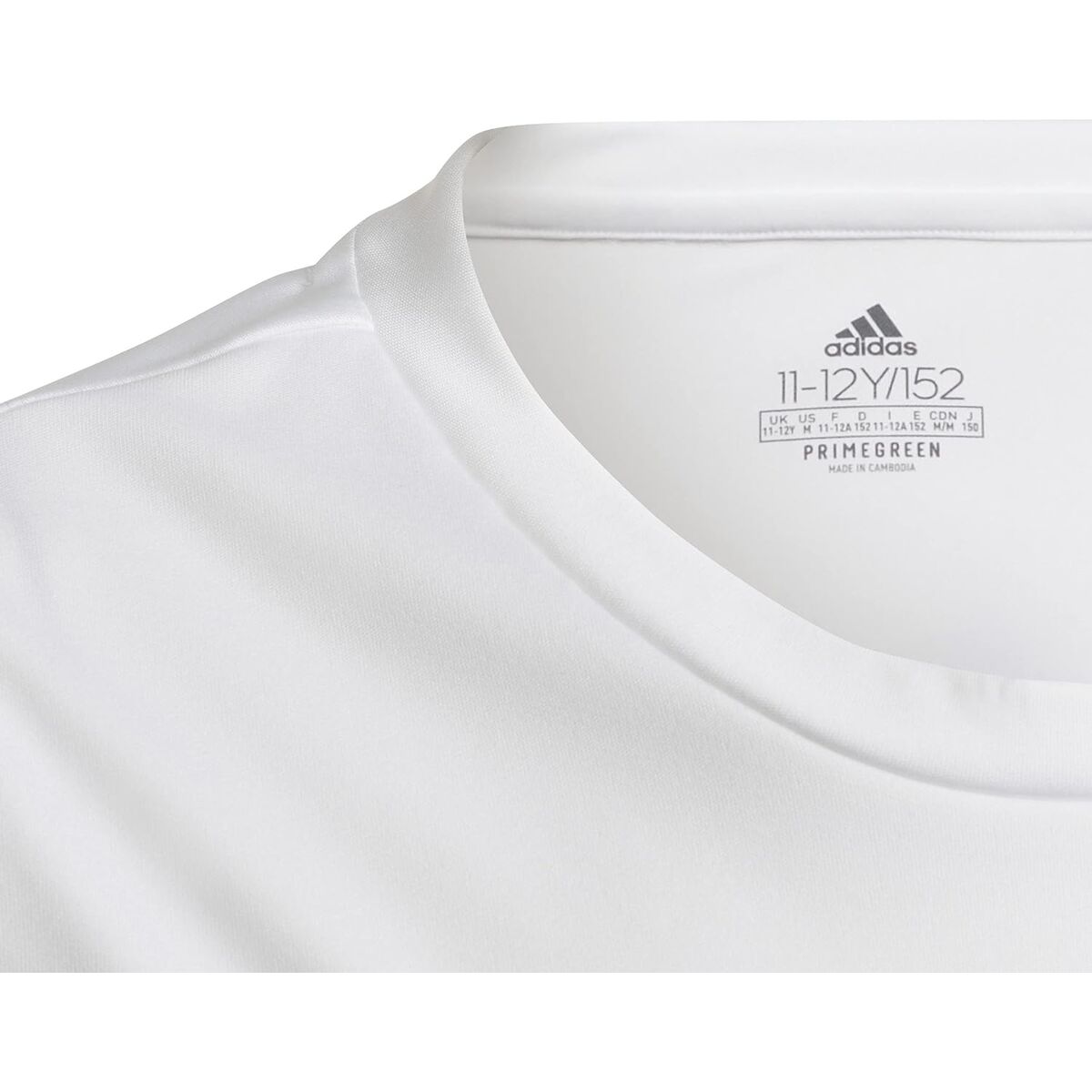 Παιδικό Μπλούζα με Κοντό Μανίκι Adidas Λευκό