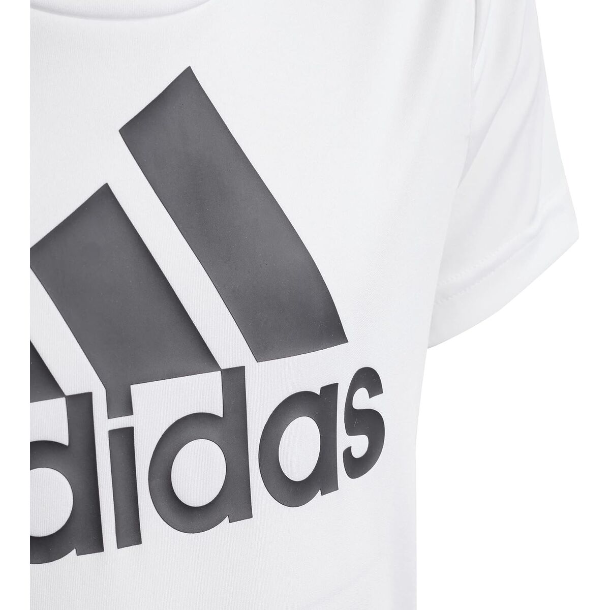 Παιδικό Μπλούζα με Κοντό Μανίκι Adidas Λευκό