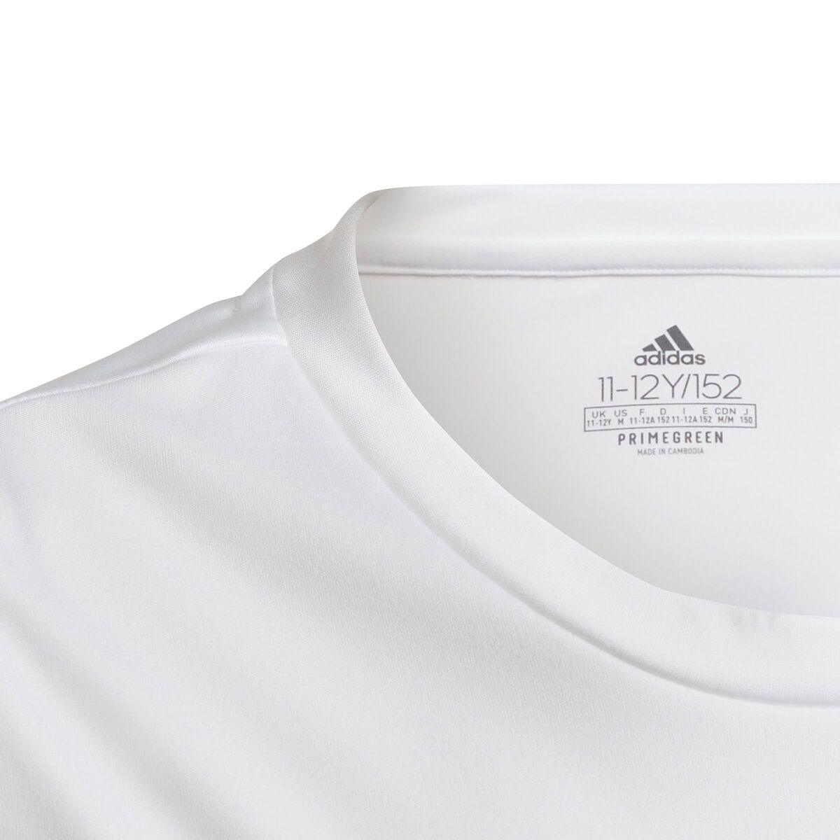 Παιδικό Μπλούζα με Κοντό Μανίκι Adidas Λευκό