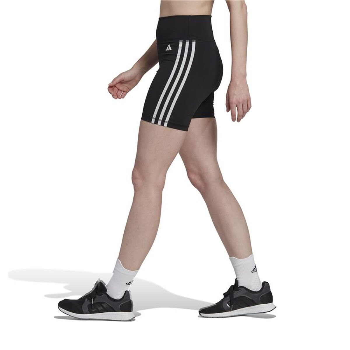 Γυναικεία Αθλητικά Σορτς Adidas Essentials High-Waisted Μαύρο