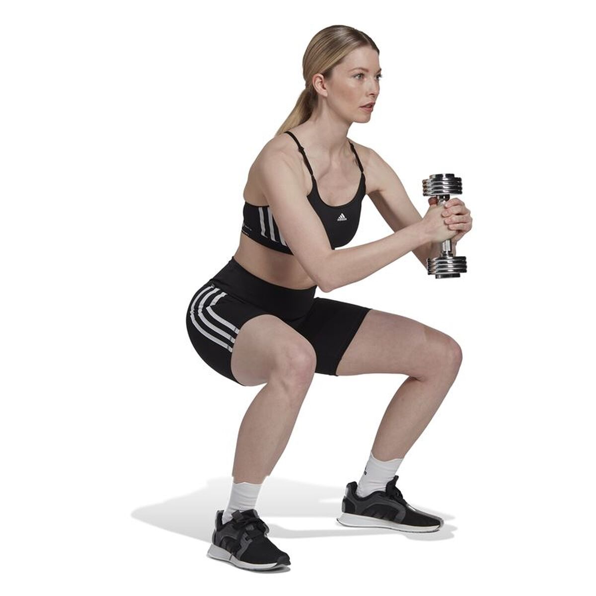 Γυναικεία Αθλητικά Σορτς Adidas Essentials High-Waisted Μαύρο