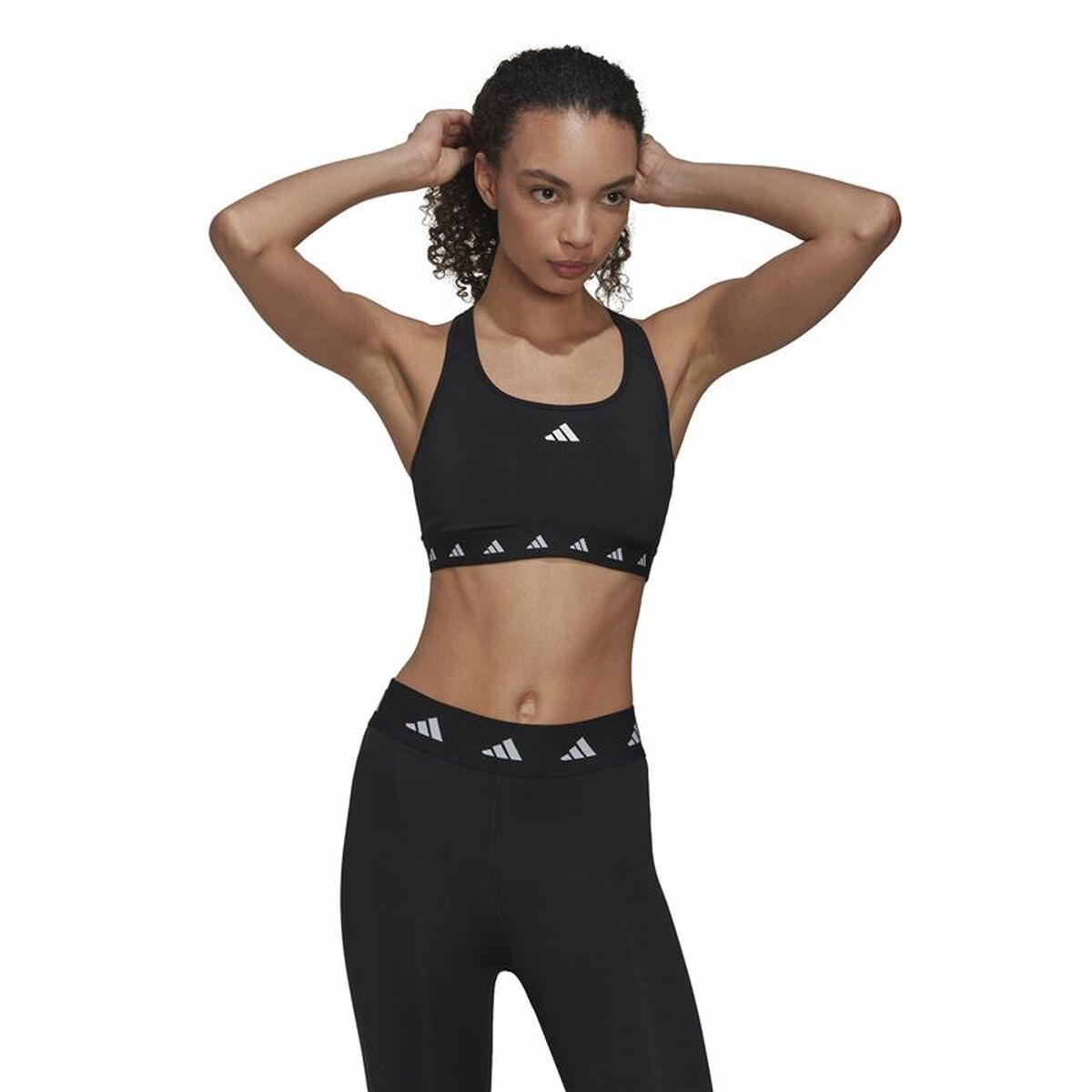 Αθλητικό σουτιέν Adidas Essentials Pwr Ms Μαύρο