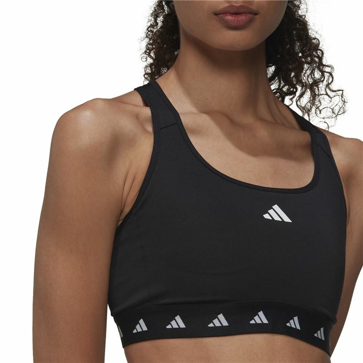 Αθλητικό σουτιέν Adidas Essentials Pwr Ms Μαύρο